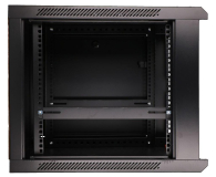 Extralink Szafka wisząca rack 9U 600x600 czarna szklane drzwi EX.3968 - 489306 - zdjęcie 4